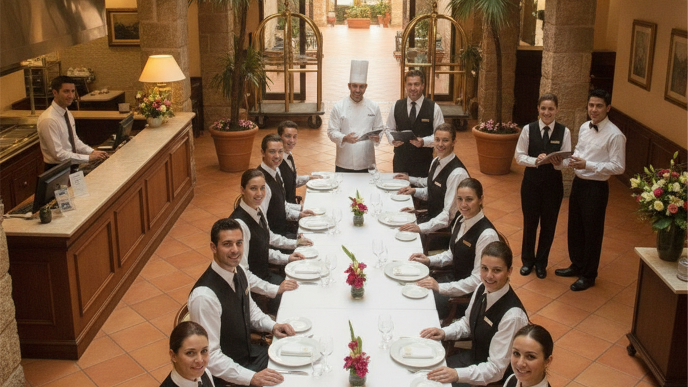 equipo trabajando en hosteleria en espana