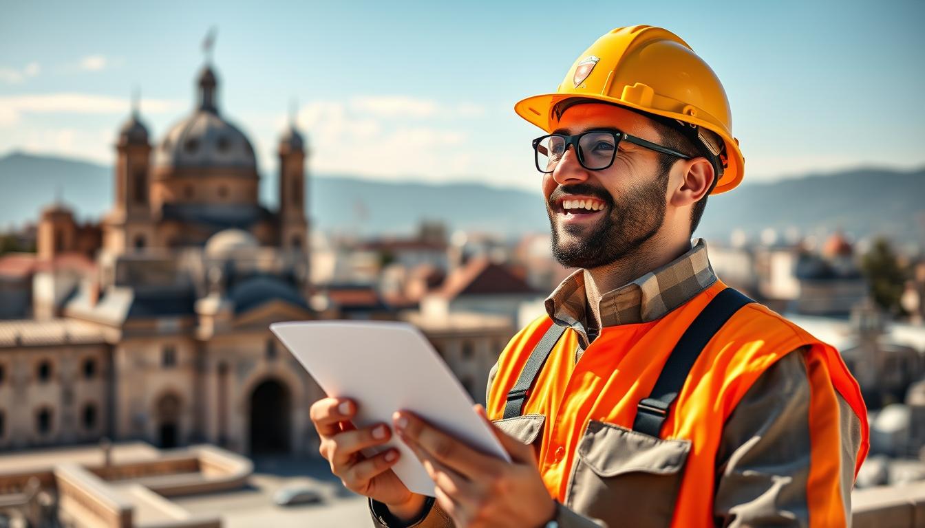 Trabajador recibiendo buenas noticias sobre empleo en España