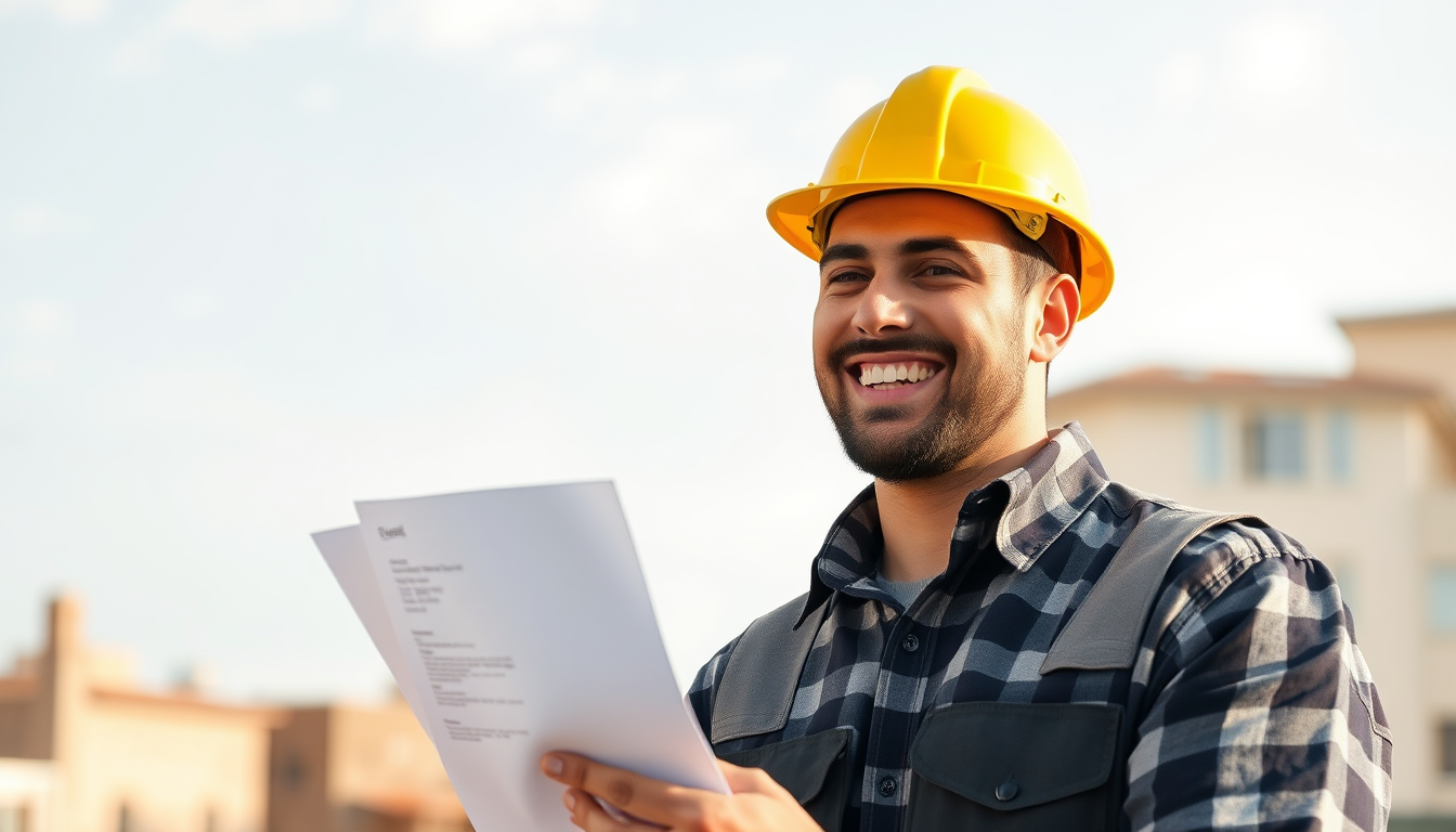 Trabajador recibiendo buenas noticias sobre empleo en Espana