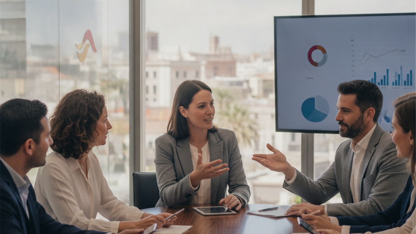 equipo trabajando en oficina en España