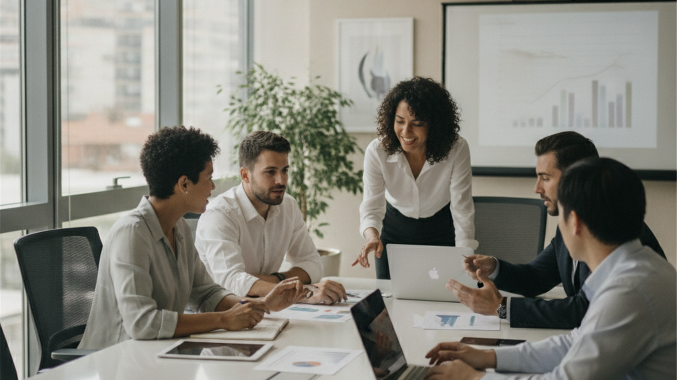 equipo trabajando en empresa española