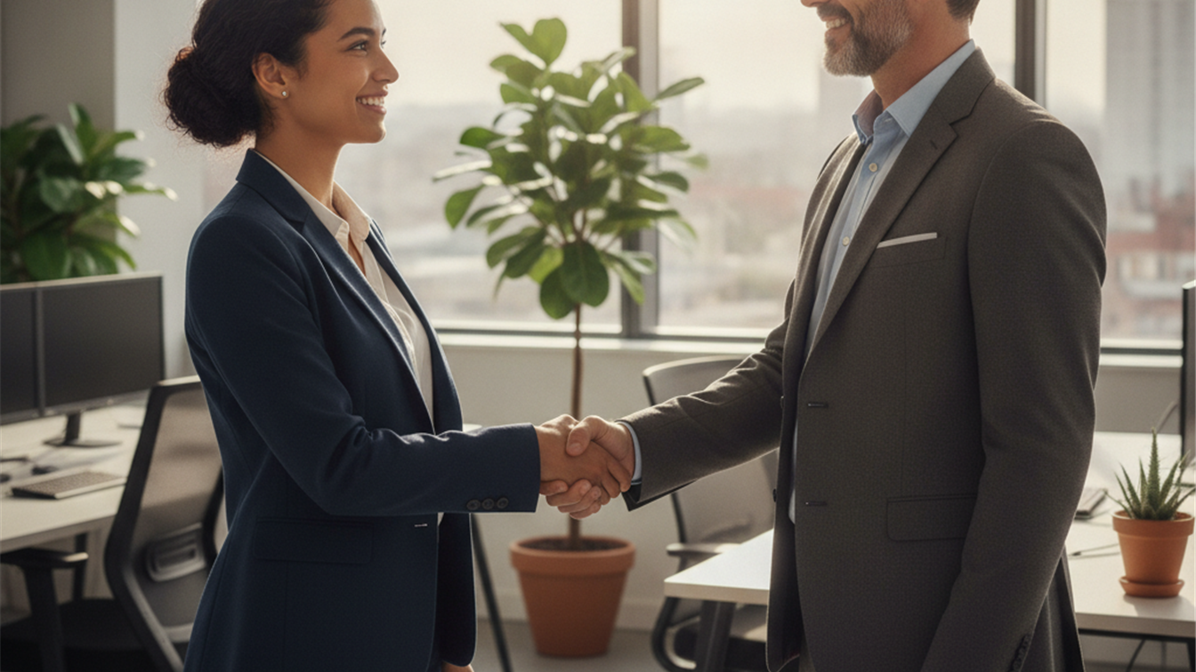 Entrevista de trabajo en oficina española