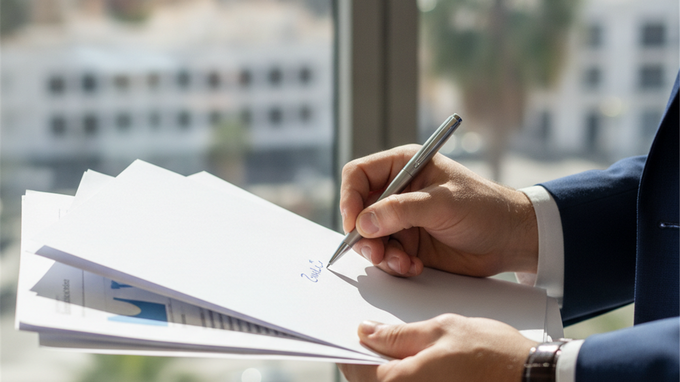 Trabajador revisando documentos y ofertas de trabajo en España en septiembre 2026