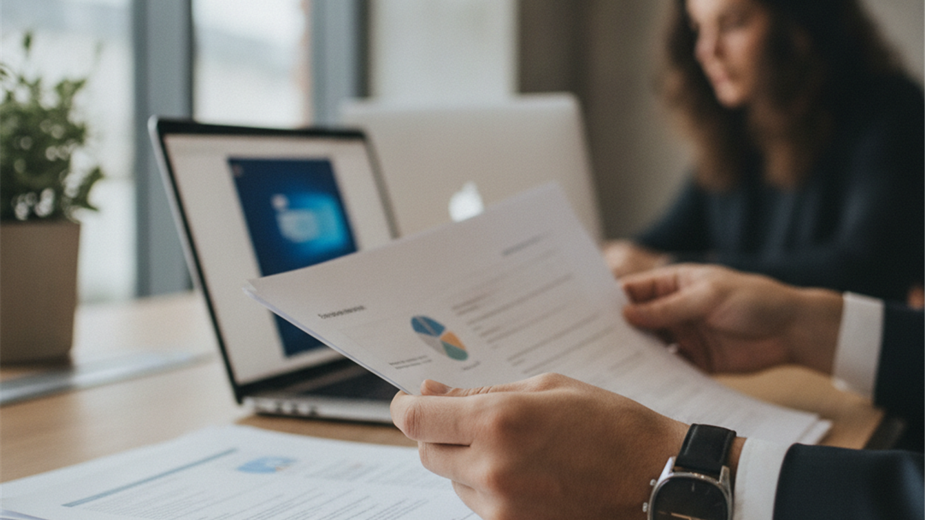 Trabajador revisando documentos y ofertas de empleo en España septiembre 2026