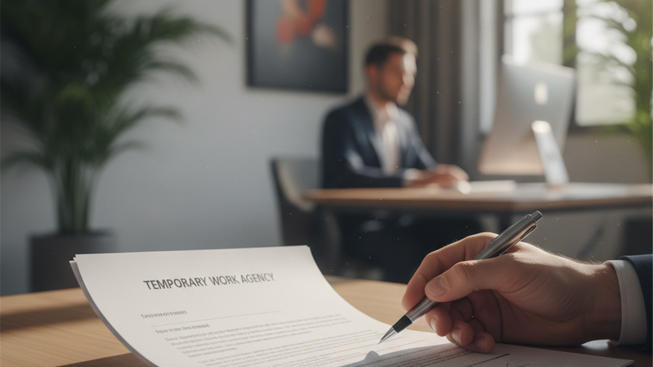 Firma de contrato trabajo temporal ETT España 2026