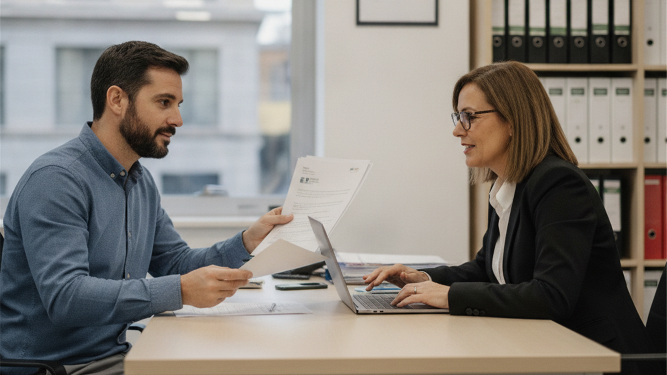 Personas en una reunión de orientación laboral en el SEPE España